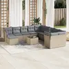 Image de vidaXL Salon de jardin 12 pcs - Beige