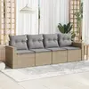 Image de Vidaxl Salon de jardin avec coussins 4 pcs - Beige