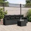 Image de Salon de jardin avec coussins - Noir