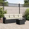 Image de vidaXL Salon de jardin 5 pcs - Résine tressée noire