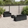 Image de vidaXL Salon de jardin 6 pcs - Noir