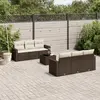 Image de VidaXL salon de jardin 7 pcs - Marron résine tressée