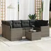Image de Salon de jardin vidaXL - 7 pcs - Gris