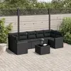 Image de vidaXL Salon de jardin 8 pcs noir