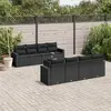 Image de vidaXL Salon de jardin 9 pcs - Noir