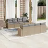 Image de vidaXL Salon de jardin pour 9 personnes - Beige