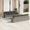 Image de VIDAXL Salon de jardin 9 pcs - Résine tressée grise