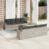 Image de vidaXL Salon de jardin 9pcs - Résine tressée - Gris clair