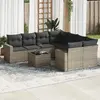Image de vidaXL 9 pcs Salon de Jardin - Gris Résine Tressée
