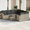 Image de vidaXL Salon de jardin 9 pcs - Gris clair