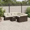 Image de vidaXL Salon de jardin 9 pcs - Marron