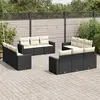 Image de vidaXL Salon de jardin 12 pcs - Noir
