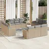 Image de Salon de jardin vidaXL 12 pièces - Beige