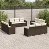 Image de VIDAXL Salon de jardin 12 pcs - Marron
