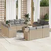 Image de vidaXL Ensemble Salon de jardin 13 pcs - Beige