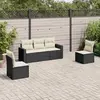 Image de vidaXL Salon de jardin 5 pcs - Noir
