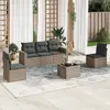 Image de vidaXL Salon de jardin 6 pcs - Gris