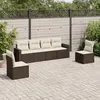 Image de vidaXL Salon de jardin 6 pcs marron