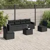 Image de VIDAXL Salon de jardin 7 pcs - Noir