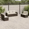 Image de vidaXL Salon de jardin 7 pcs - Marron