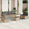 Image de vidaXL Salon de jardin 8 pcs - Beige