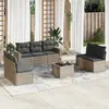 Image de vidaXL Salon de jardin 8 pcs - Gris