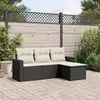 Image de vidaXL Salon de jardin 4 pcs noir