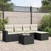 Image de Salon de jardin résine tressée avec coussins VIDA XL - Noir