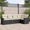 Image de vidaXL Salon de jardin 5 pcs - Noir