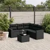 Image de vidaXL Salon de jardin 6 pcs - Noir