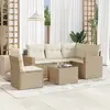 Image de vidaXL Salon de jardin 6 pcs - Beige