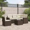 Image de VIDAXL Salon de jardin avec coussins marron (6 pièces)