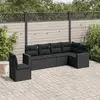 Image de vidaXL Salon de jardin 6 pcs - Noir