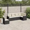 Image de vidaXL Salon de jardin 6 pcs - Noir