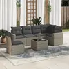 Image de VidaXL Salon de jardin 7 pcs - Gris