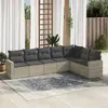 Image de vidaXL Salon de jardin 7 pcs avec coussins - Gris clair