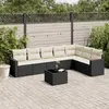 Image de VIDAXL Salon de Jardin 8 pcs avec Coussins - Noir Résine Tressée