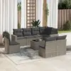 Image de vidaXL Salon de jardin 9 pcs avec coussins - Gris