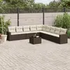 Image de vidaXL Salon de jardin 10 pcs - Marron