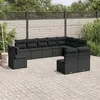 Image de vidaXL Salon de jardin 10 pcs - Noir