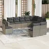 Image de vidaXL Salon de jardin - 10 pcs - Gris