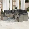 Image de VIDAXL Salon de jardin 11 pcs avec coussins - Gris