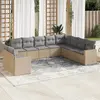Image de VIDA XL Salon de jardin 10 pcs avec coussins