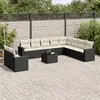 Image de vidaXL Salon de jardin 11 pcs noir