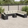 Image de Vidaxl Salon de jardin 12 pcs Résine tressée - Noir