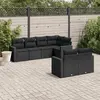 Image de VIDA XL Salon de jardin 7 pcs - Noir