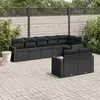 Image de VidaXL Salon de Jardin 8 pcs avec Coussins - Noir