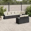 Image de vidaXL Salon de jardin 8 pcs - Noir