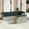 Image de VidaXL Salon de jardin 8 pcs avec coussins gris clair