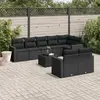 Image de VIDAXL Salon de jardin 9 pcs noir